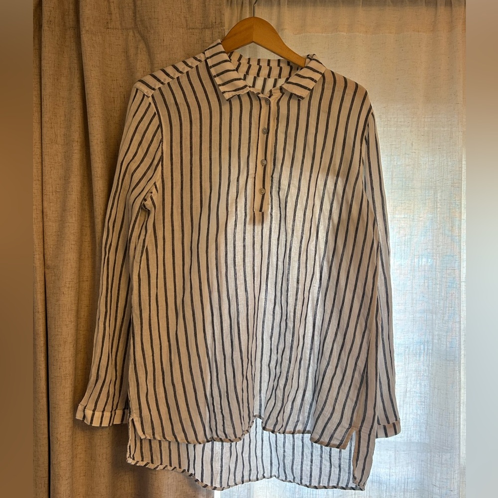 Not Monday long sleeve striped shirt